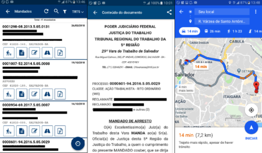 Aplicativo para celulares Justiça do Trabalho Eletrônica (JTe) ganha módulo para oficial de Justiça