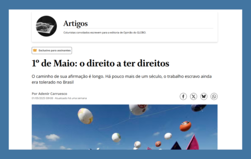 Presidente do Coleprecor reflete sobre direitos sociais em artigo publicado por O Globo